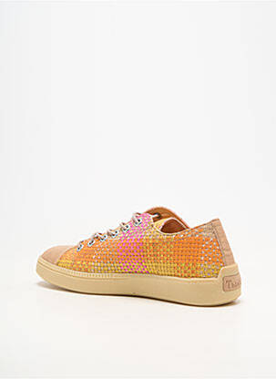 Baskets matière lisse talon plat jusqu'à 3cm orange THINK! femme