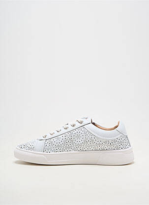 Baskets matière lisse talon plat jusqu'à 3cm blanc ALENOA femme