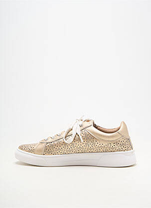 Baskets matière lisse talon plat jusqu'à 3cm or ALENOA femme