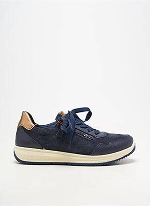 Baskets fermeture zip et lacets talon plat jusqu'à 3cm bleu ARA femme