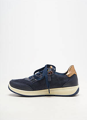 Baskets fermeture zip et lacets talon plat jusqu'à 3cm bleu ARA femme