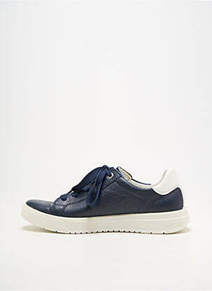 Baskets matière lisse talon plat jusqu'à 3cm bleu ARA femme