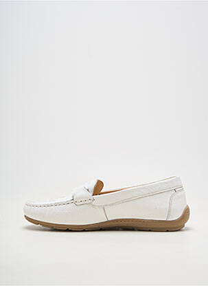 Mocassins matière lisse talon plat jusqu'à 3cm blanc ARA femme