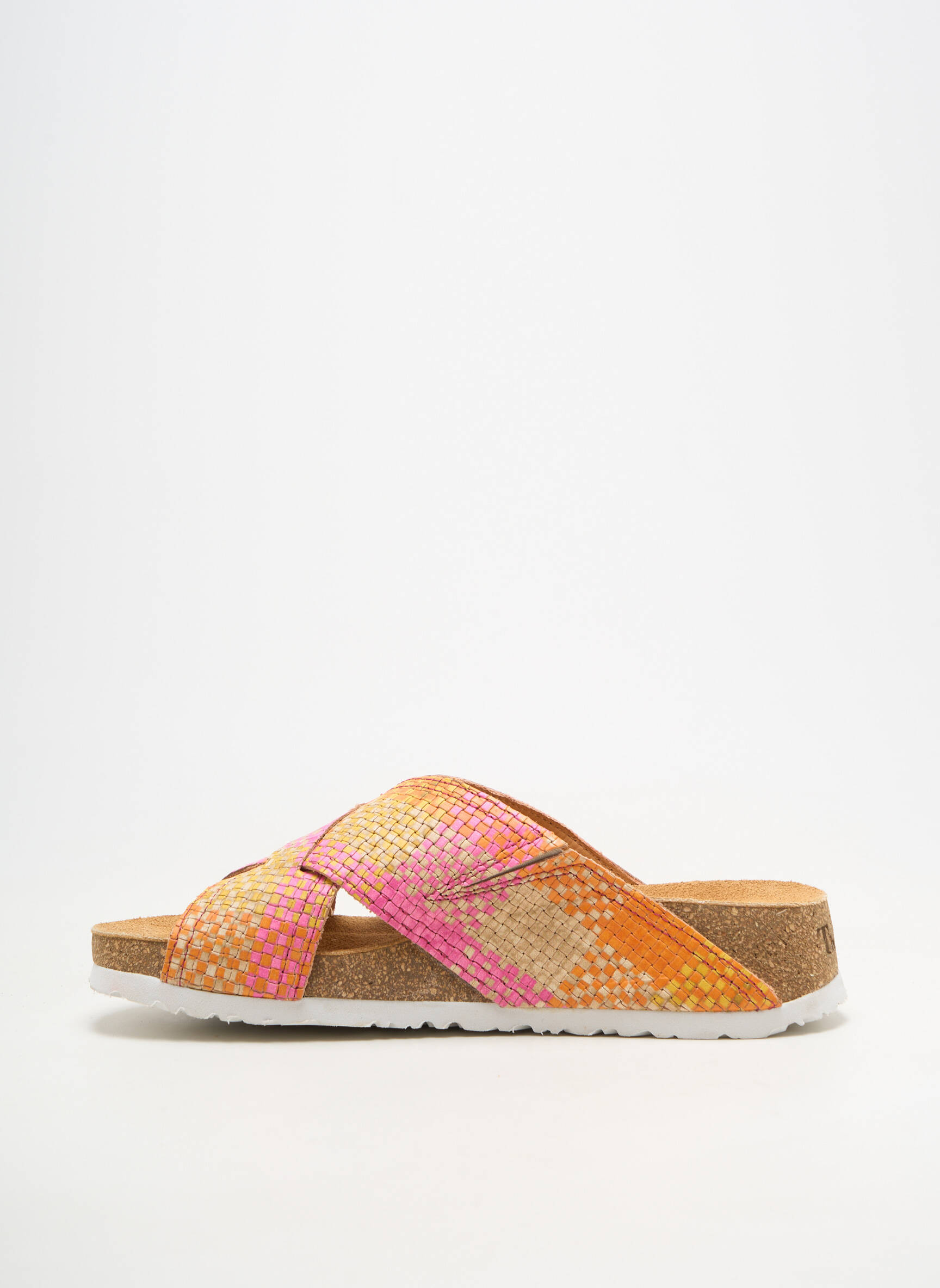 Mules/sabots matière lisse talon de 4 à 6cm orange THINK! femme
