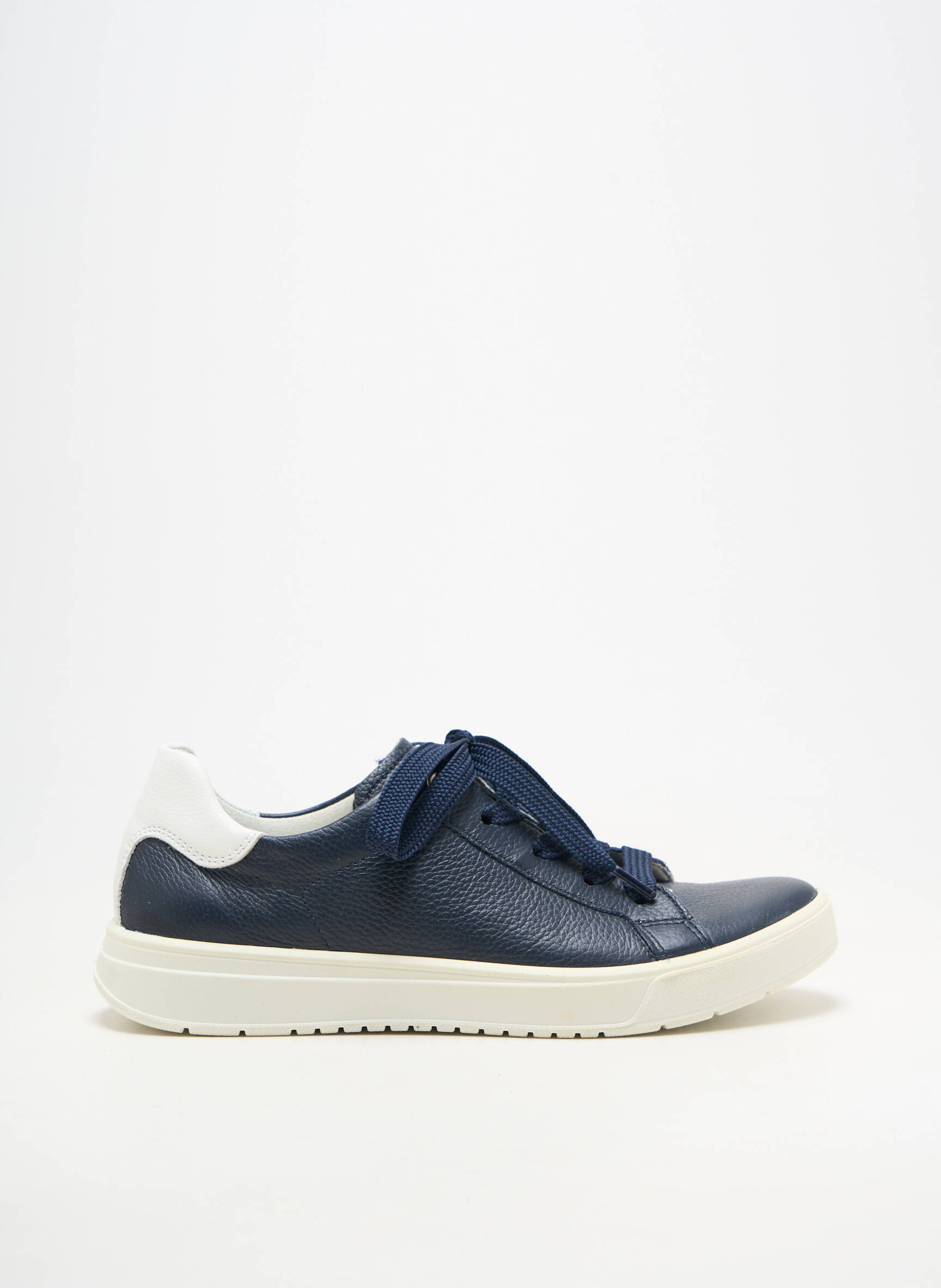 Baskets matière lisse talon plat jusqu'à 3cm bleu ARA femme