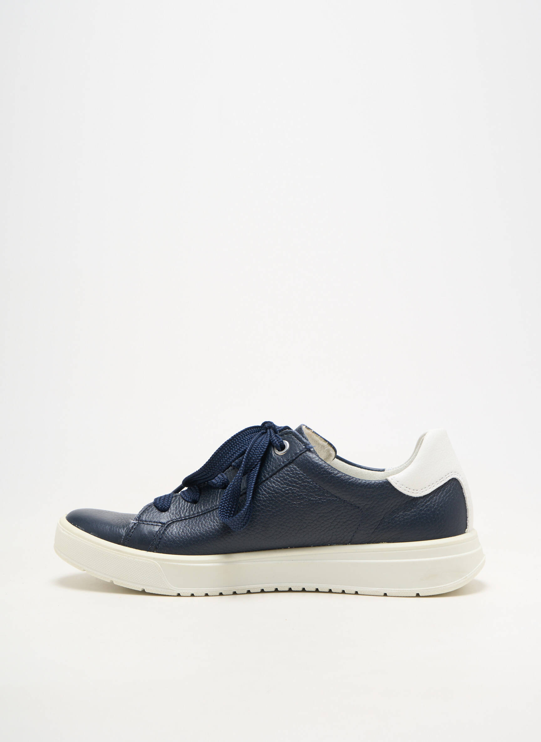Baskets matière lisse talon plat jusqu'à 3cm bleu ARA femme