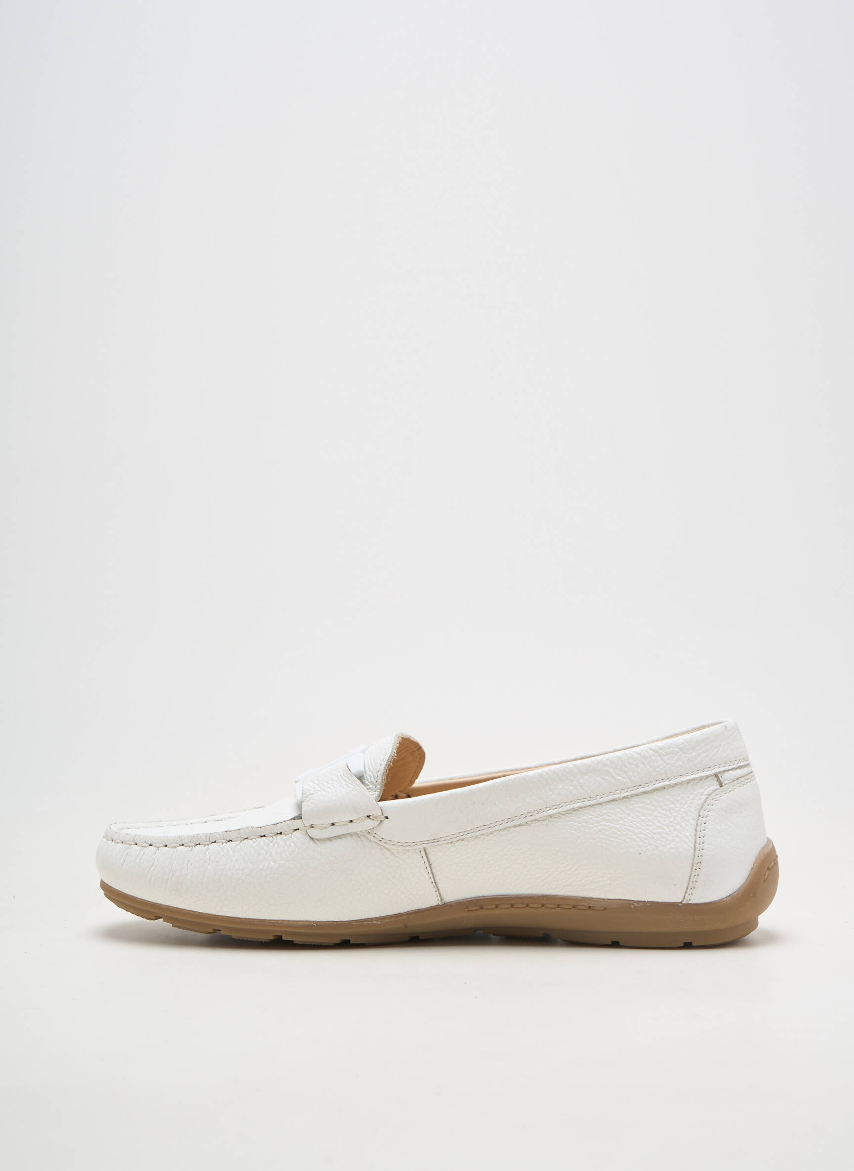 Mocassins matière lisse talon plat jusqu'à 3cm blanc ARA femme
