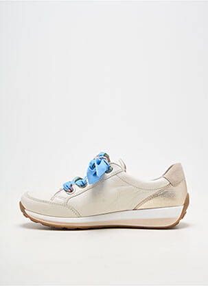 Baskets matière lisse talon plat jusqu'à 3cm beige ARA femme