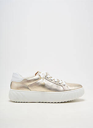 Baskets matière lisse talon de 4 à 6cm or ARA femme