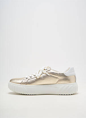 Baskets matière lisse talon de 4 à 6cm or ARA femme