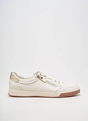 Baskets matière lisse talon plat jusqu'à 3cm beige ARA femme