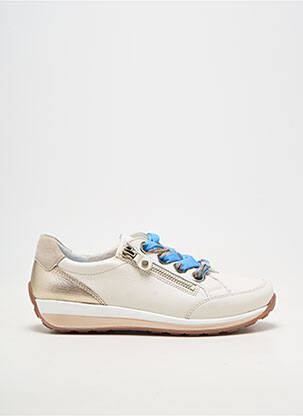 Baskets matière lisse talon plat jusqu'à 3cm beige ARA femme