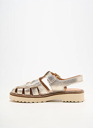 Sandales/nu pieds matière lisse talon plat jusqu'à 3cm or EMILIE KARSTON femme