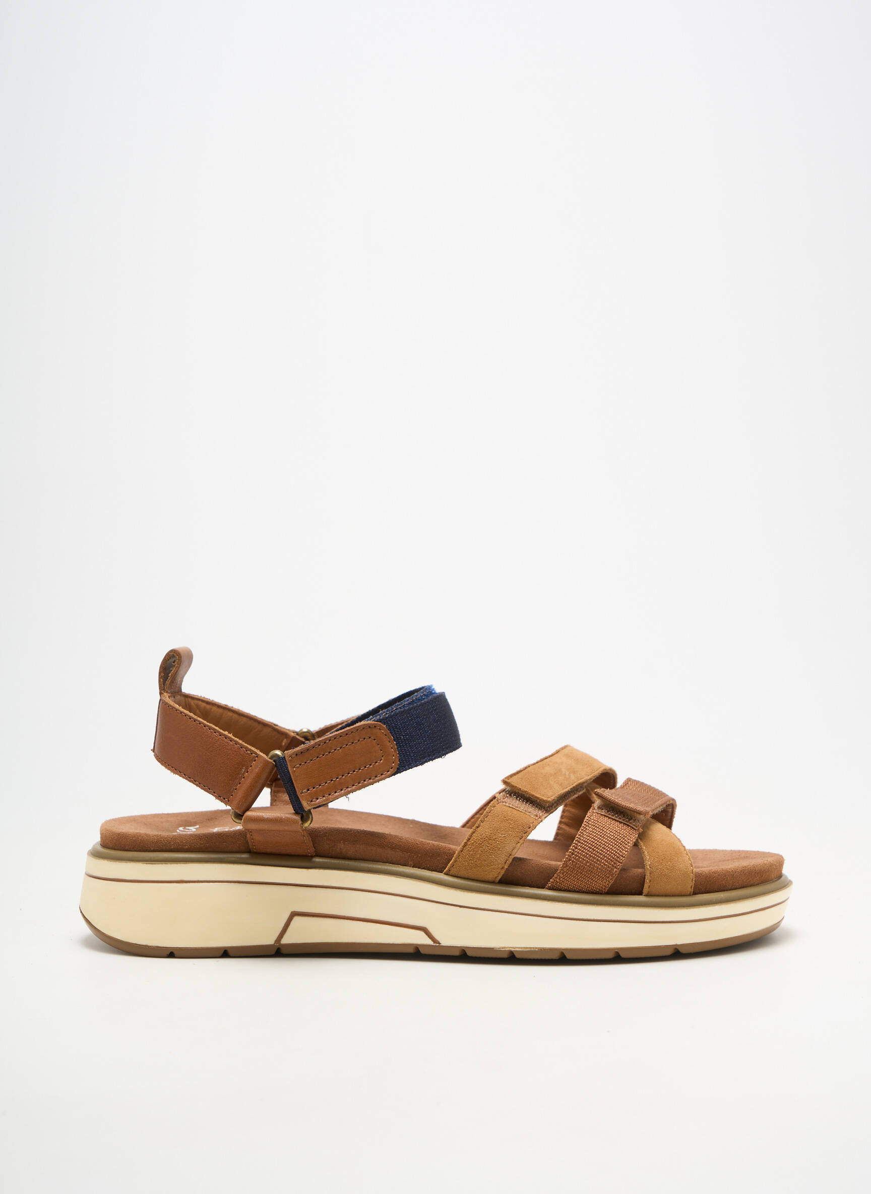Sandales/nu pieds matière lisse talon plat jusqu'à 3cm marron ARA femme