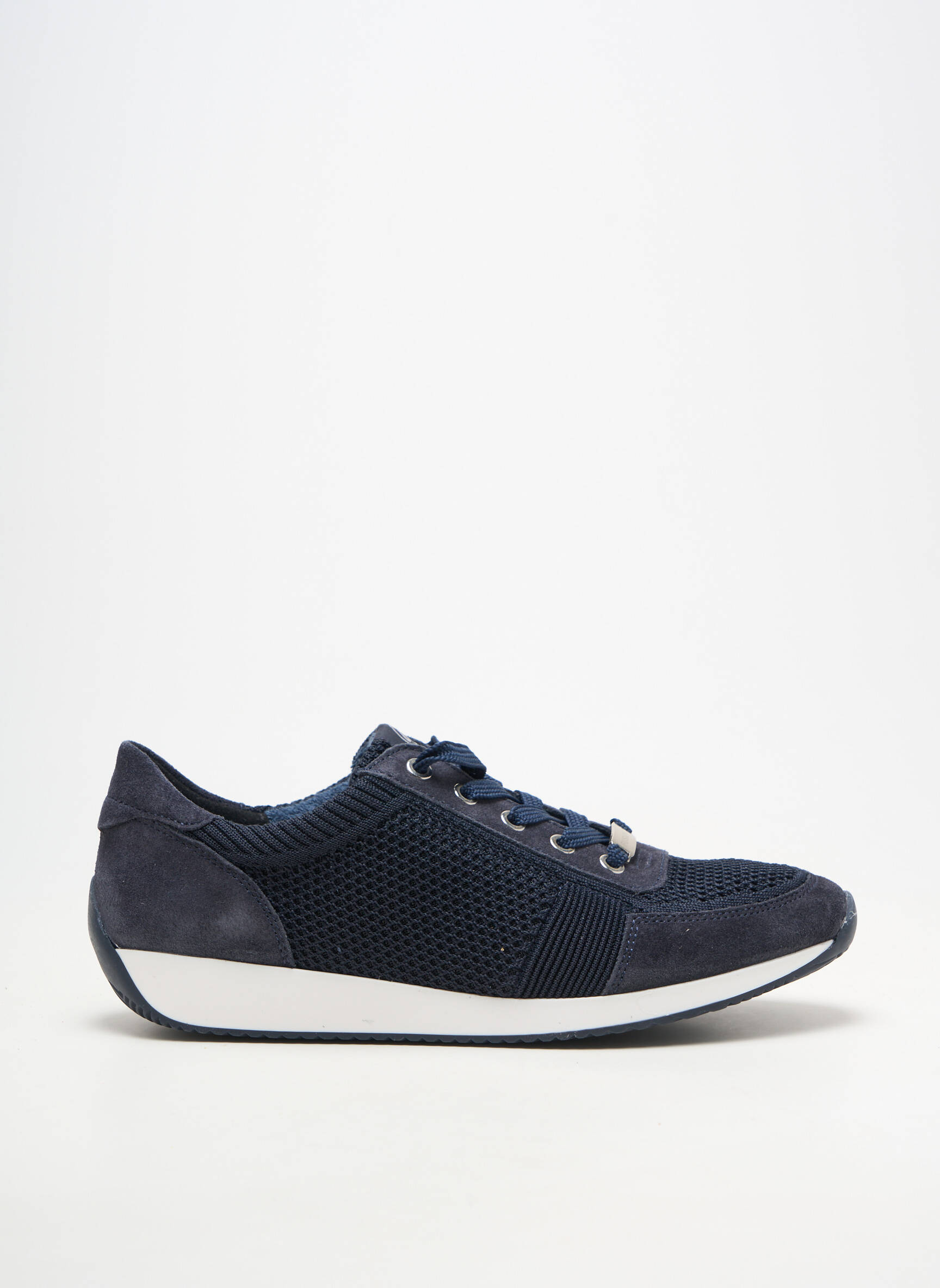 Baskets bout rond talon plat jusqu'à 3cm bleu ARA femme