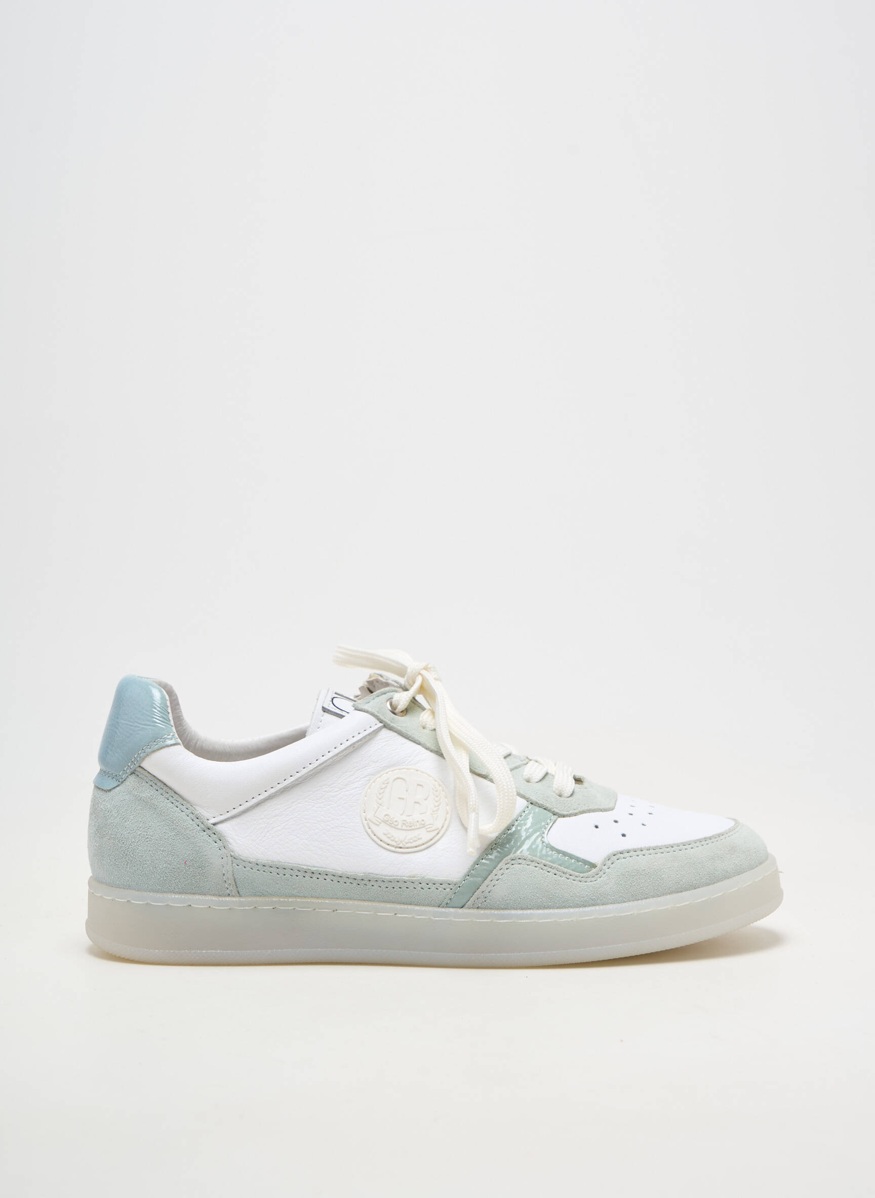 Baskets matière lisse talon plat jusqu'à 3cm blanc GEO-REINO femme