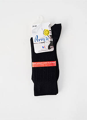 Chaussettes stretch noir PERRIN homme