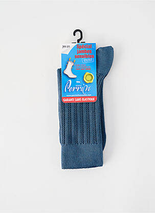 Chaussettes stretch bleu PERRIN homme