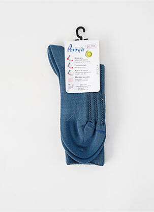 Chaussettes stretch bleu PERRIN homme