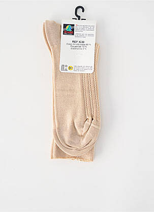 Chaussettes stretch beige ICARE homme
