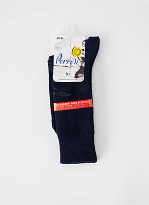 Chaussettes stretch bleu PERRIN homme