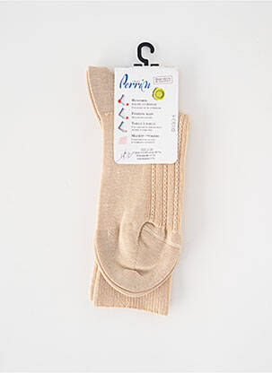 Chaussettes stretch beige PERRIN homme