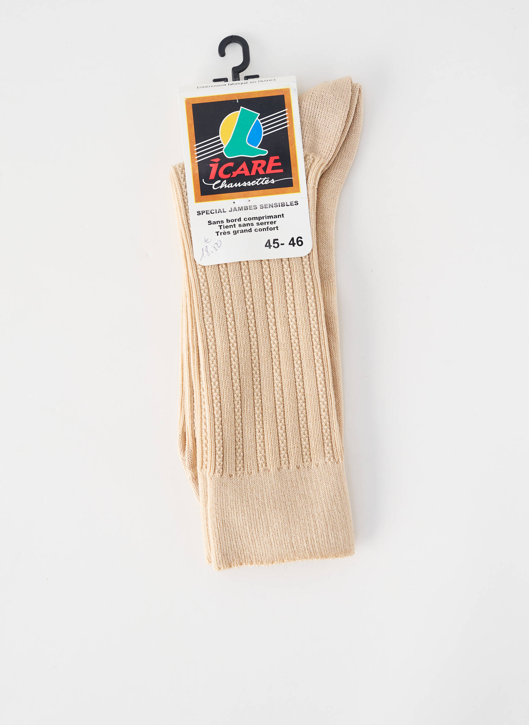 Chaussettes stretch beige ICARE homme