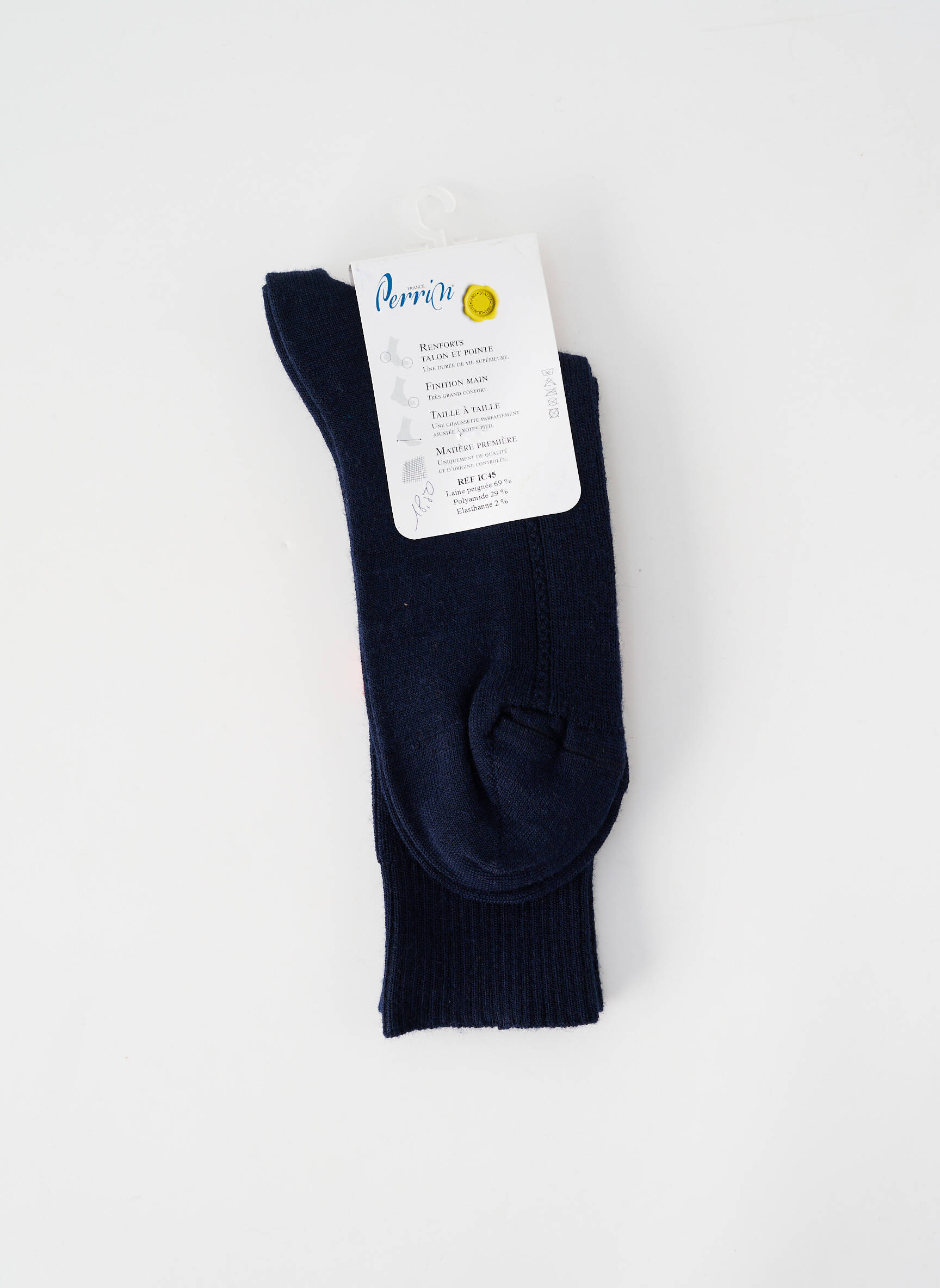 Chaussettes stretch bleu PERRIN homme