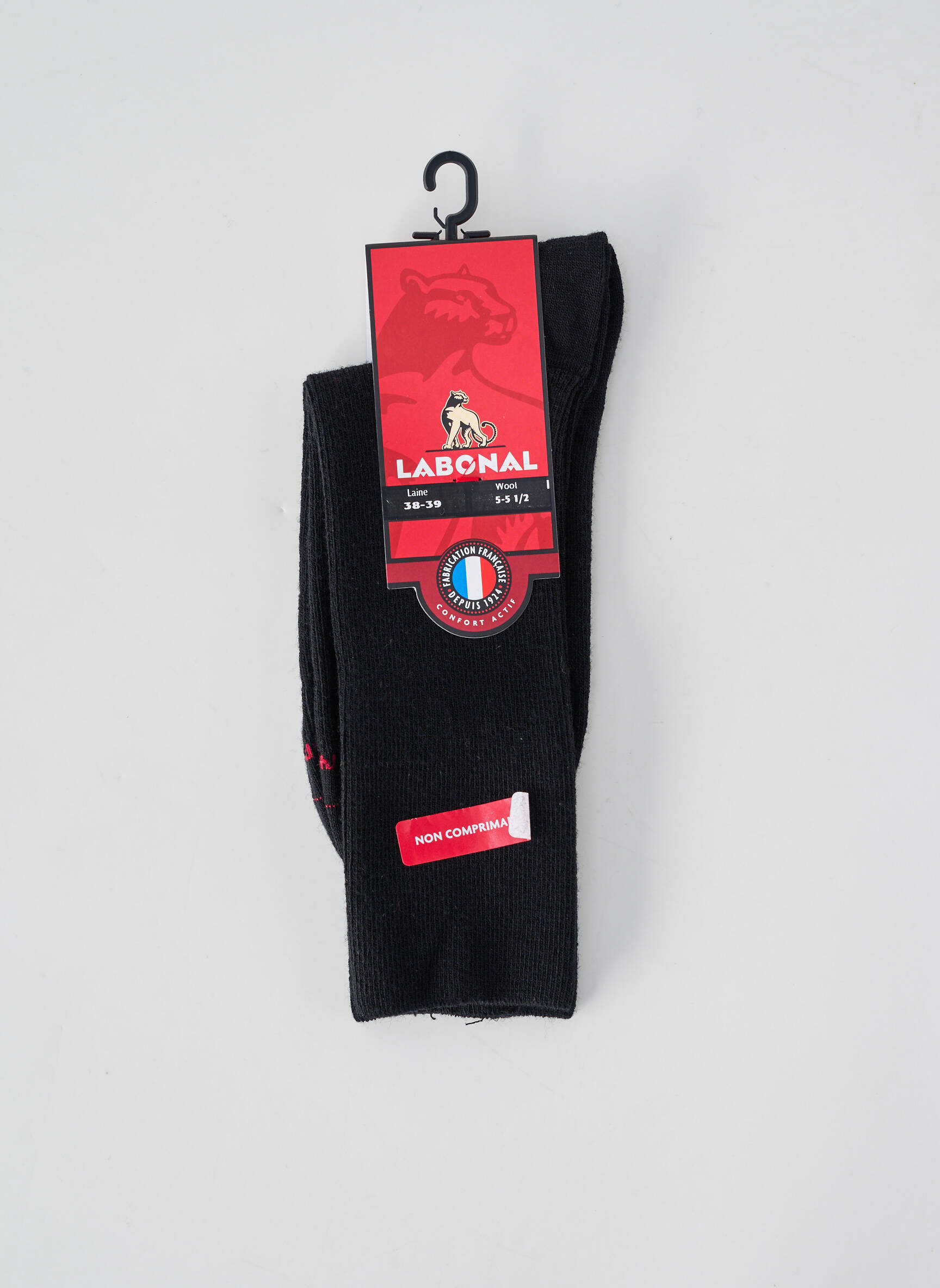Chaussettes stretch noir LABONAL homme