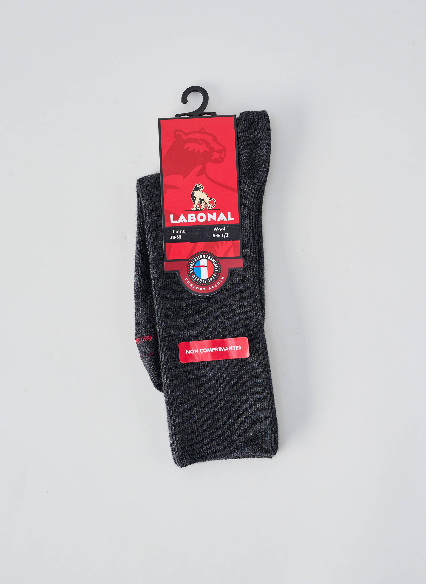 Chaussettes stretch gris LABONAL homme