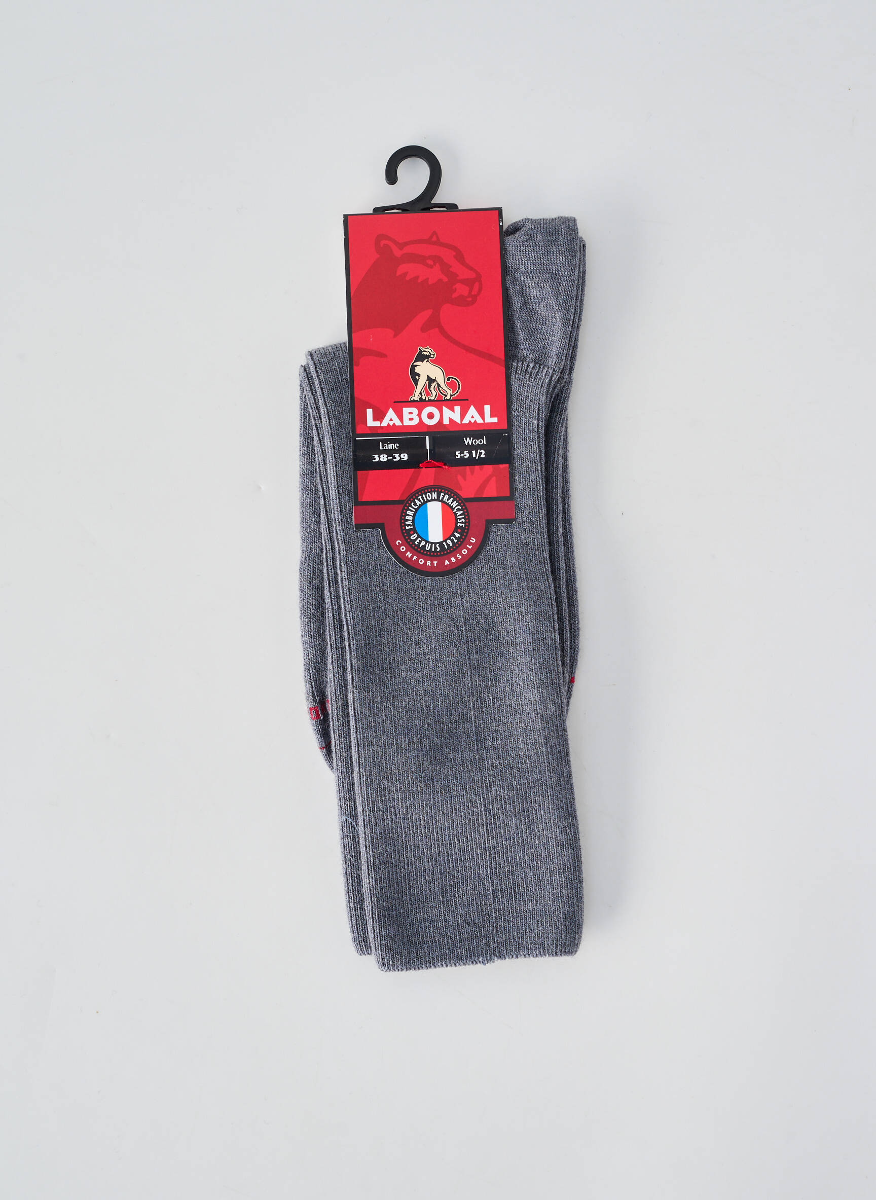 Chaussettes stretch gris clair LABONAL homme