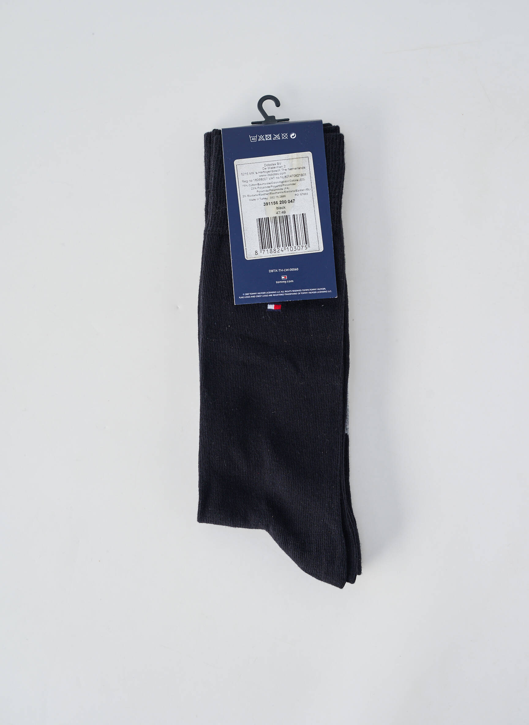 Chaussettes stretch noir TOMMY HILFIGER homme