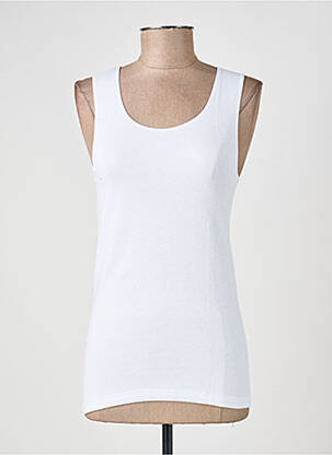 Top/caraco tissage jersey blanc MORETTA femme
