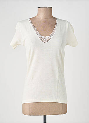 Top/caraco tissage jersey beige MORETTA femme
