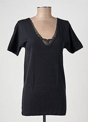 Top/caraco tissage jersey noir MORETTA femme