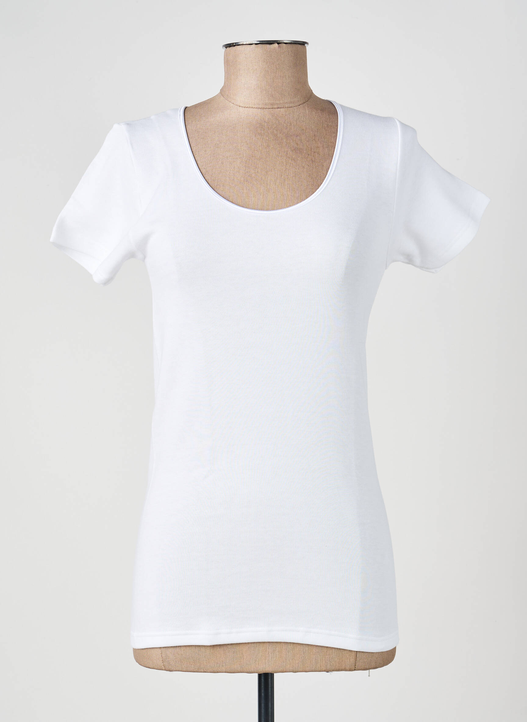Top/caraco tissage jersey blanc MORETTA femme