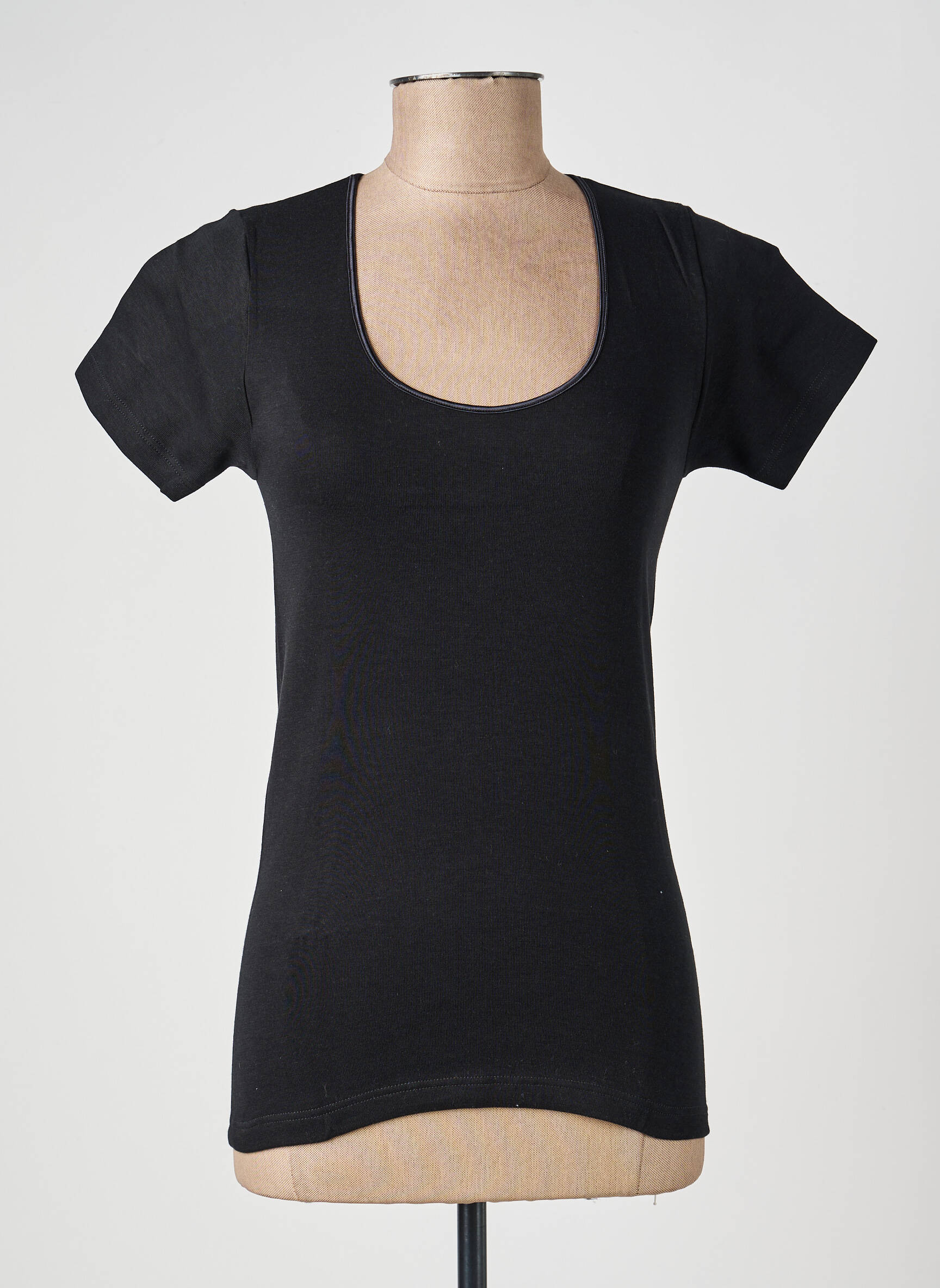 Top/caraco tissage jersey noir MORETTA femme