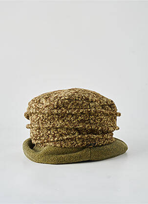 Chapeau doublure textile vert TOUT EN TETE femme