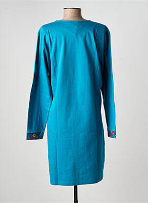 Chemise de nuit sérigraphie bleu ROSE POMME femme
