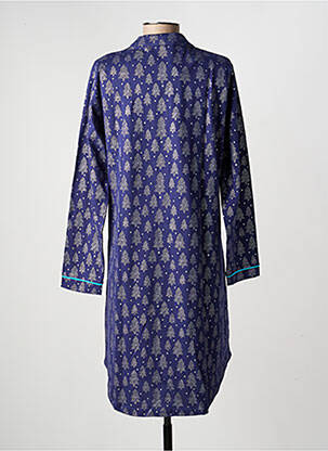 Chemise de nuit sérigraphie bleu ROSE POMME femme