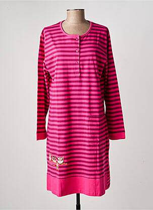 Chemise de nuit imprimé rayures rose ROSE POMME femme