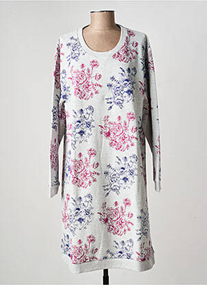 Chemise de nuit imprimé fleurs gris ROSE POMME femme