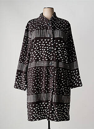 Robe de chambre col col montant noir ROSE POMME femme