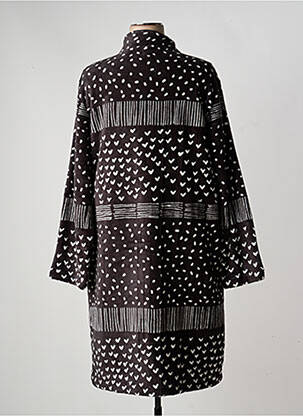 Robe de chambre col col montant noir ROSE POMME femme