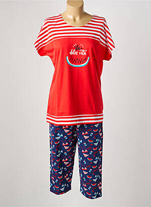 Pyjama tissage jersey rouge ROSE POMME femme