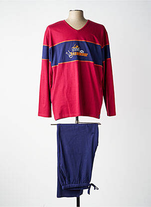 Pyjama col v rouge ROSE POMME homme