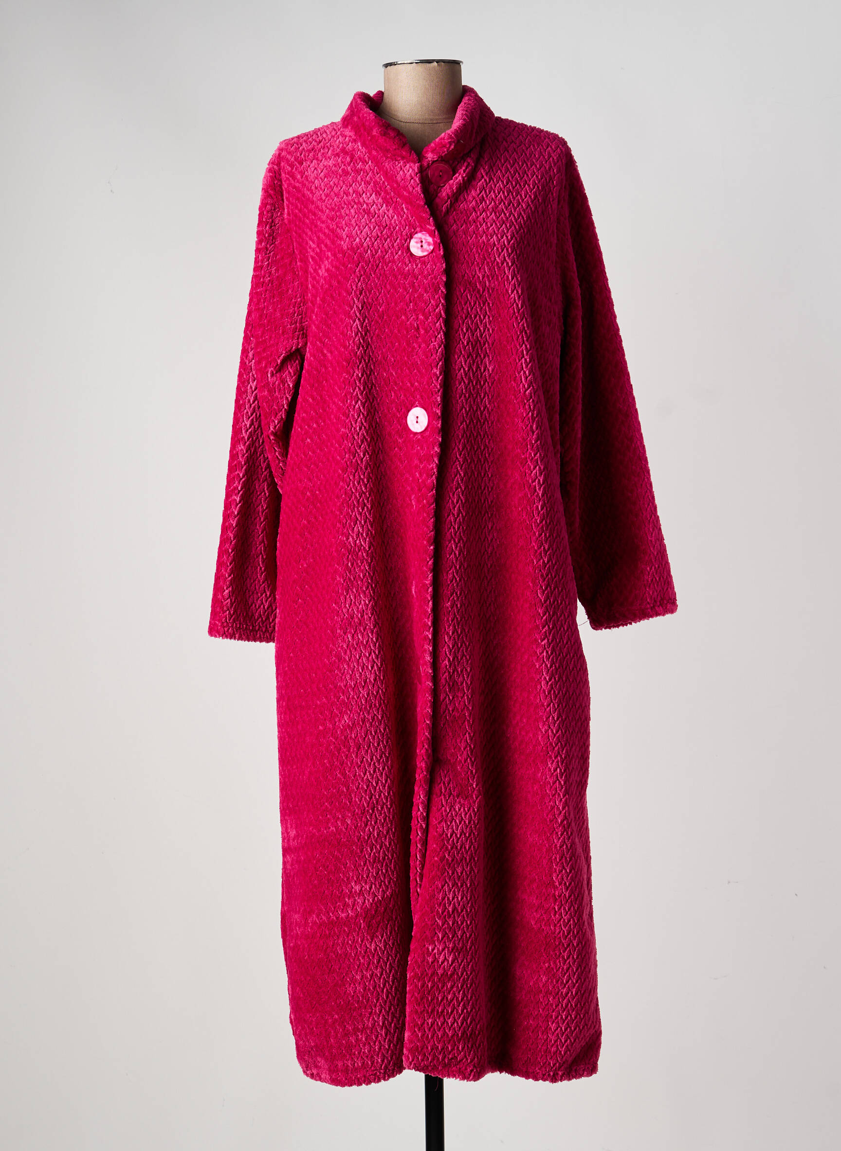 Robe de chambre col col montant rose ROSE POMME femme
