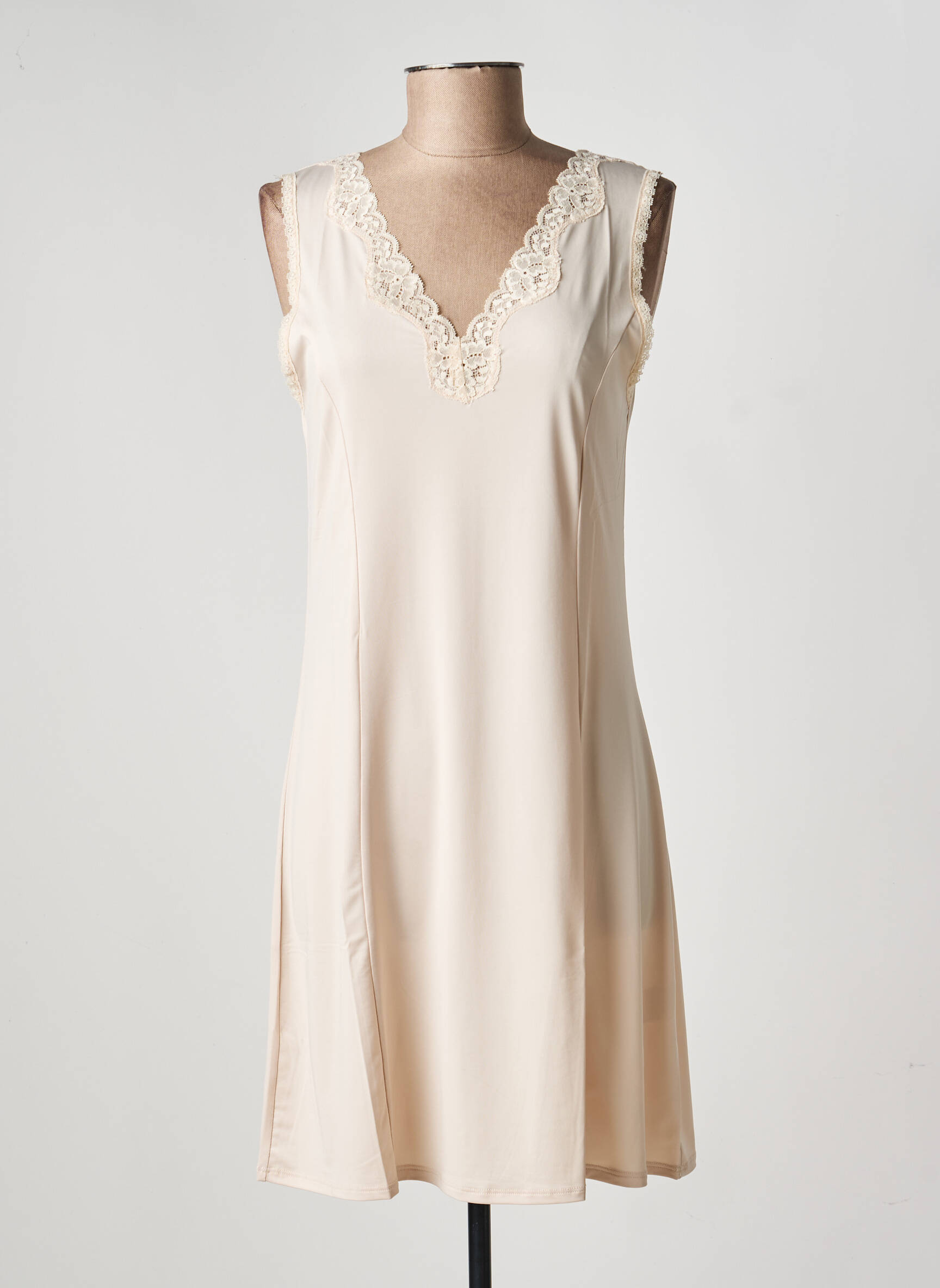 Jupon /fond de robe broderie chair ROSE POMME femme