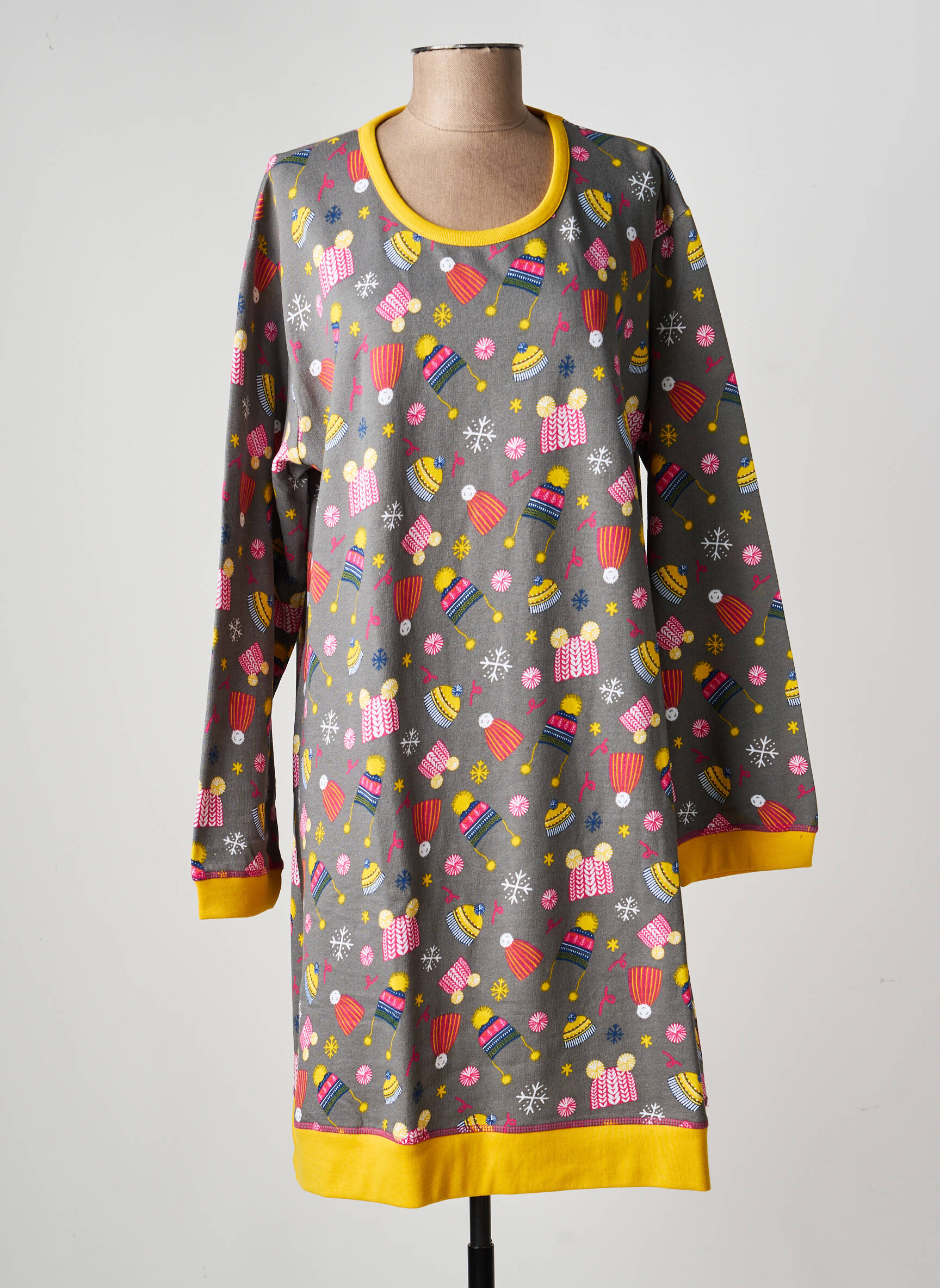 Chemise de nuit stretch gris ROSE POMME femme