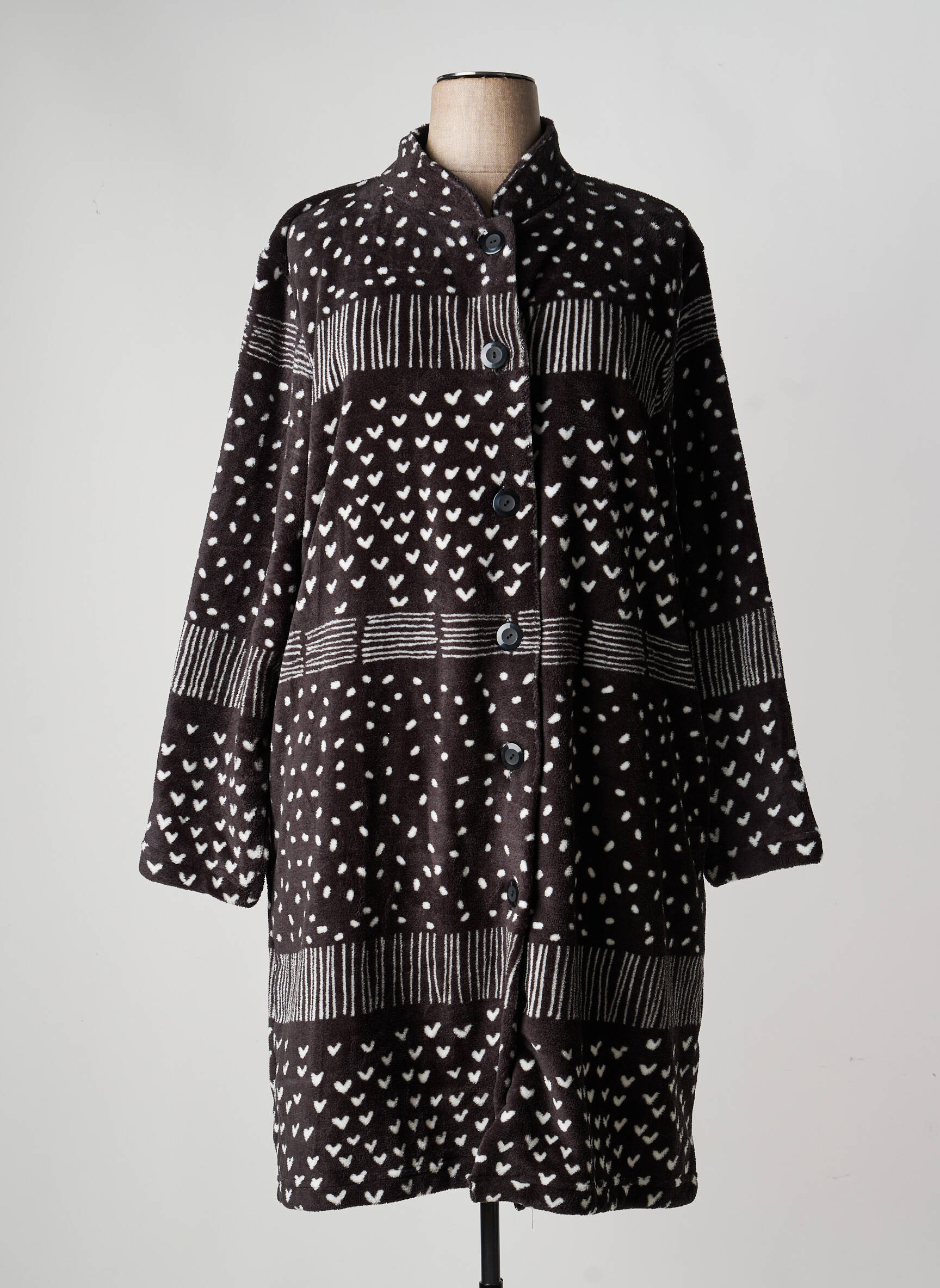 Robe de chambre stretch noir ROSE POMME femme